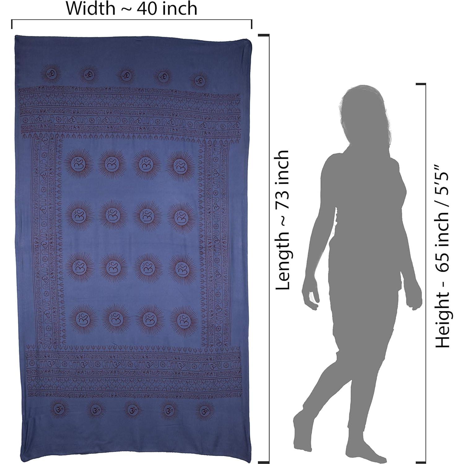 Chal de Meditación Yoga Ram Nami Grande OM 101.6x185.4 cm