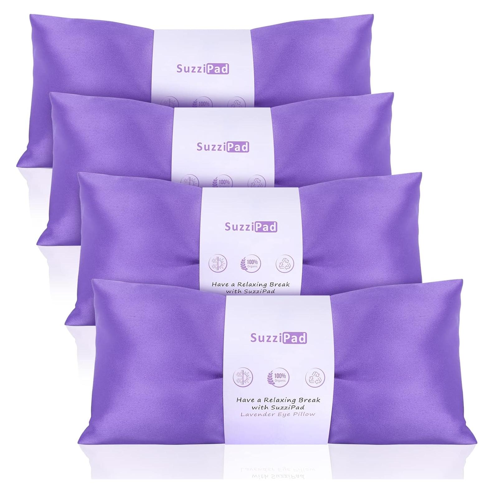 Almohada de Ojos SuzziPad con Lavanda y Peso - 4 Paquetes