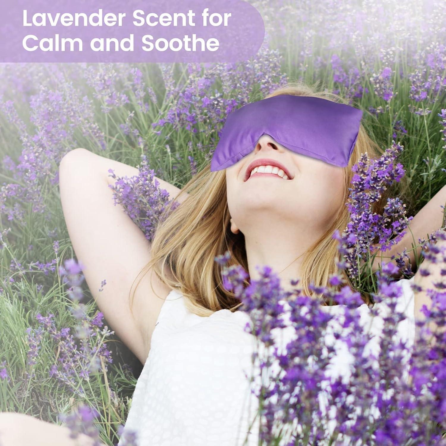 Almohada de Ojos SuzziPad con Lavanda y Peso - 4 Paquetes
