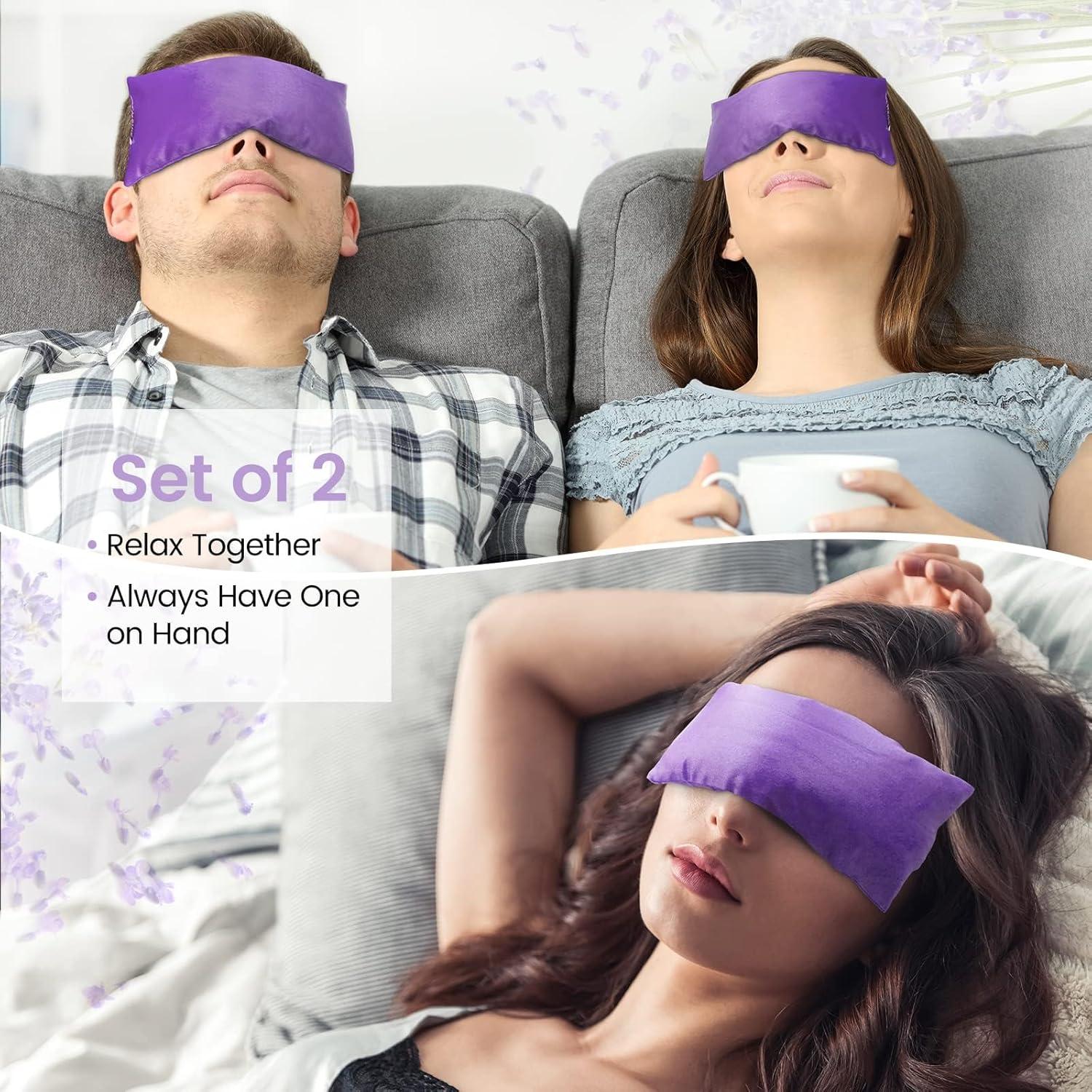 Almohada de Ojos SuzziPad con Lavanda y Peso - 4 Paquetes
