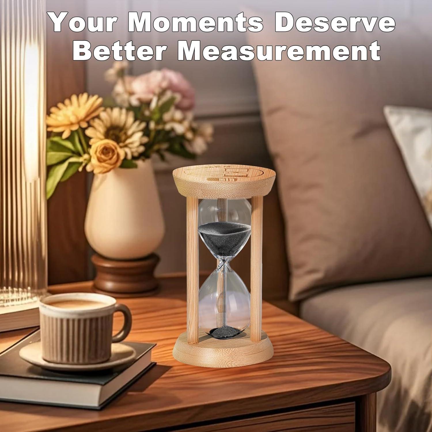 Reloj de Arena de Madera YLTIMER 5 Minutos Negro para Meditación