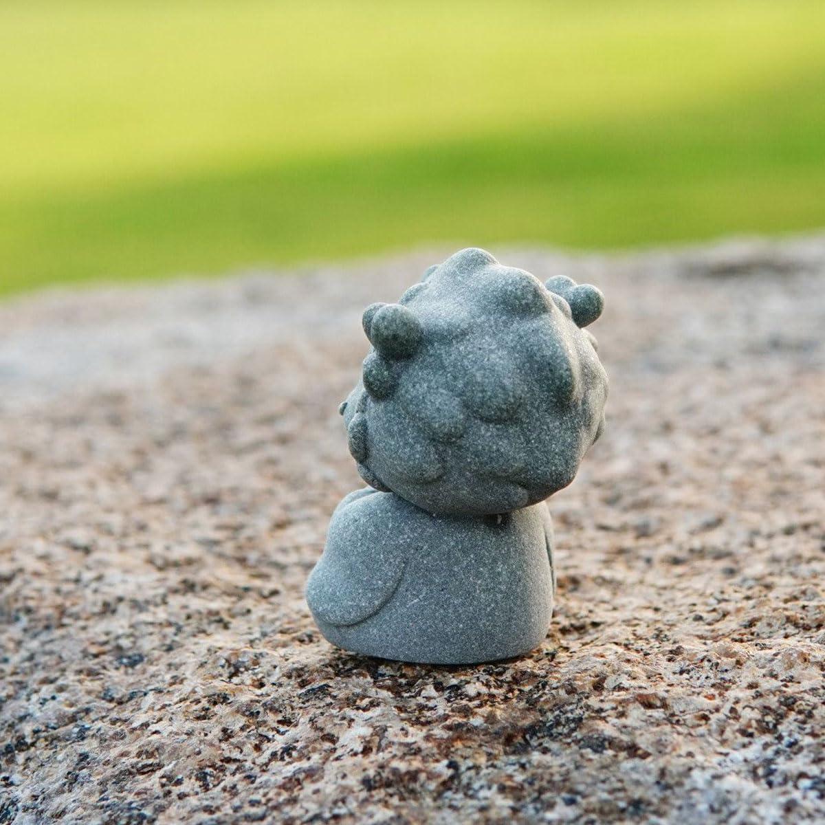 Figurita de Dragón Meditador Zen Kelankly 5.8cm Gris