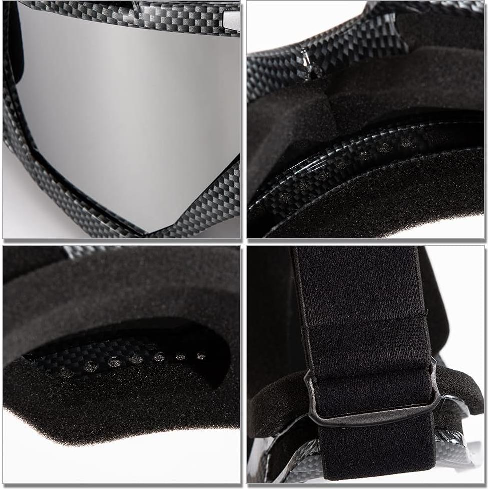 Gafas de Motocicleta Vintage APEBAZY con Lentes Antiempañantes