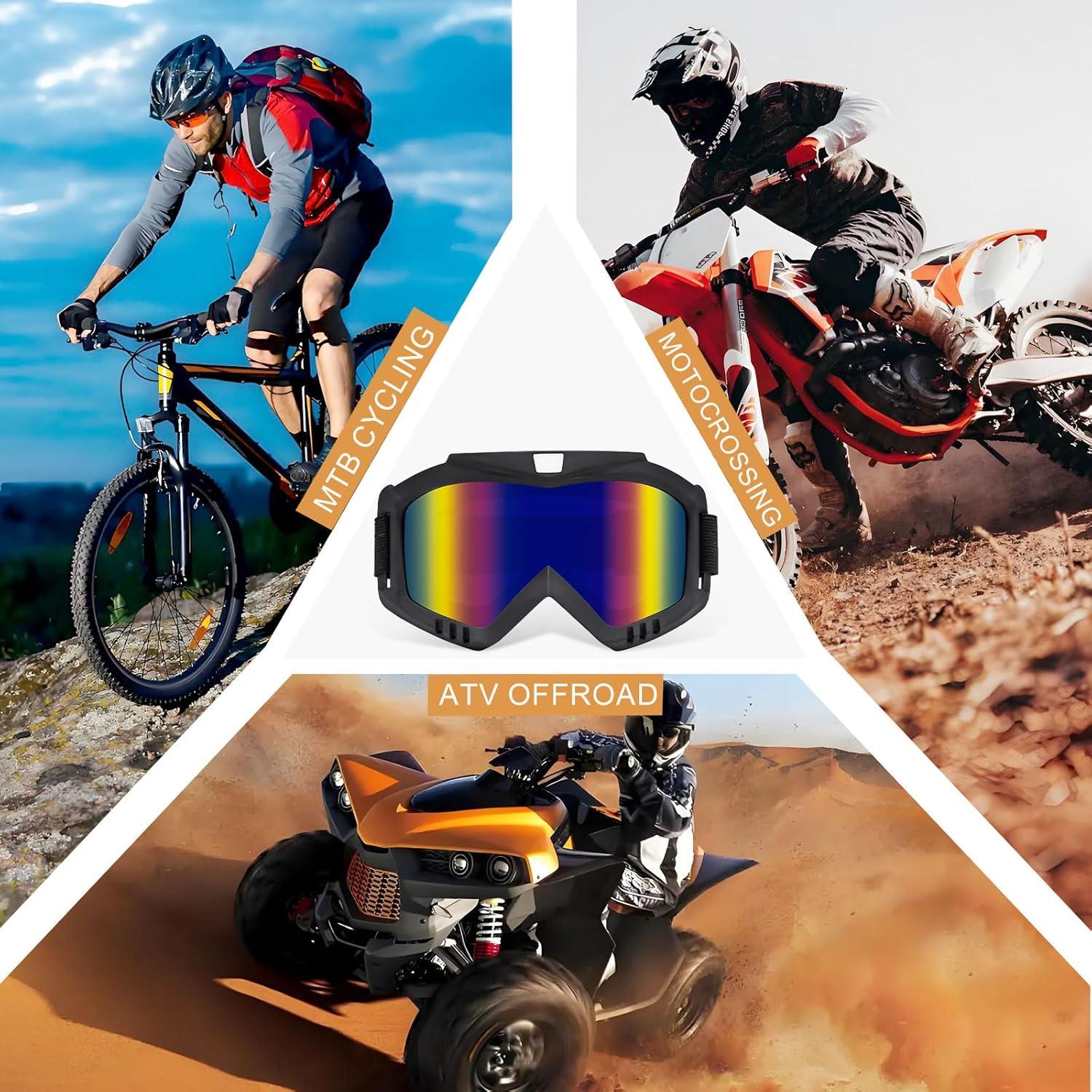 Gafas de Moto KINGBIKE para ATV y Motocross - Paquete de 3