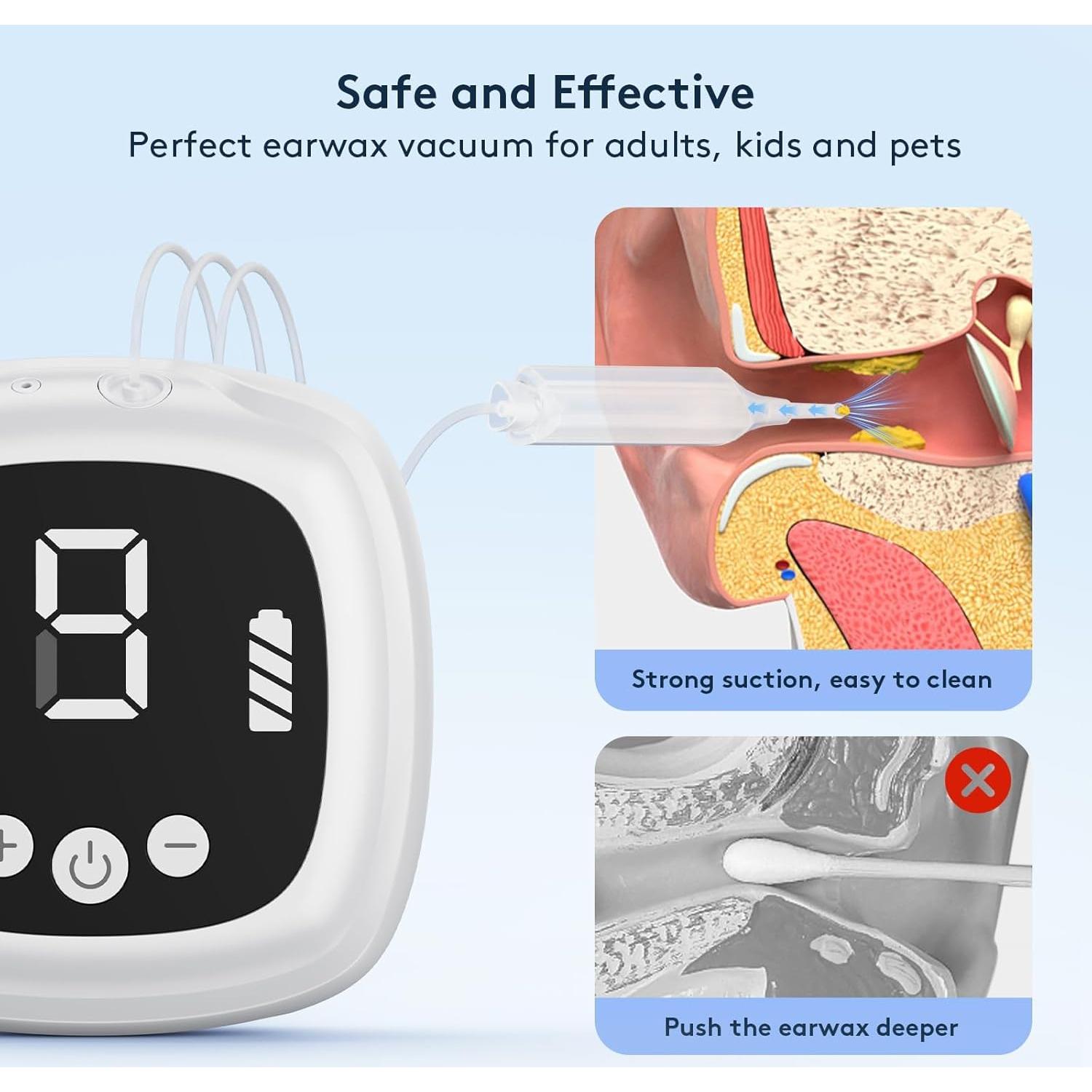 Removedor de Cera de Oído Eléctrico Outstart 9 Niveles Blanco