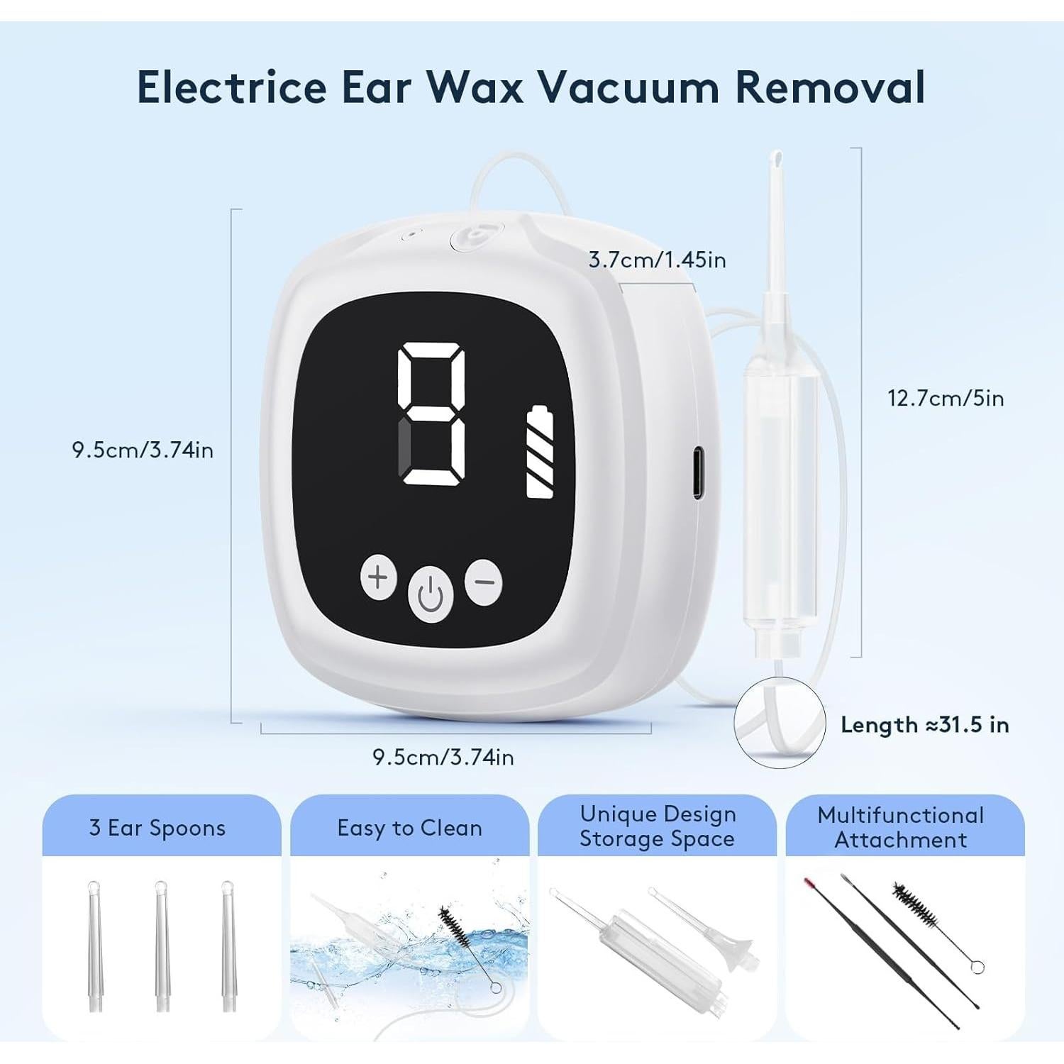 Removedor de Cera de Oído Eléctrico Outstart 9 Niveles Blanco