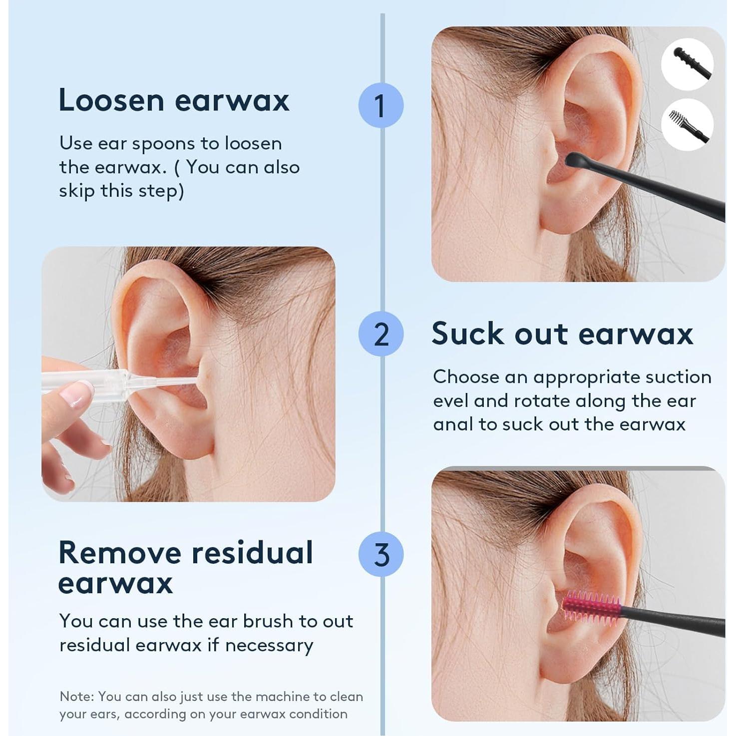 Removedor de Cera de Oído Eléctrico Outstart 9 Niveles Blanco