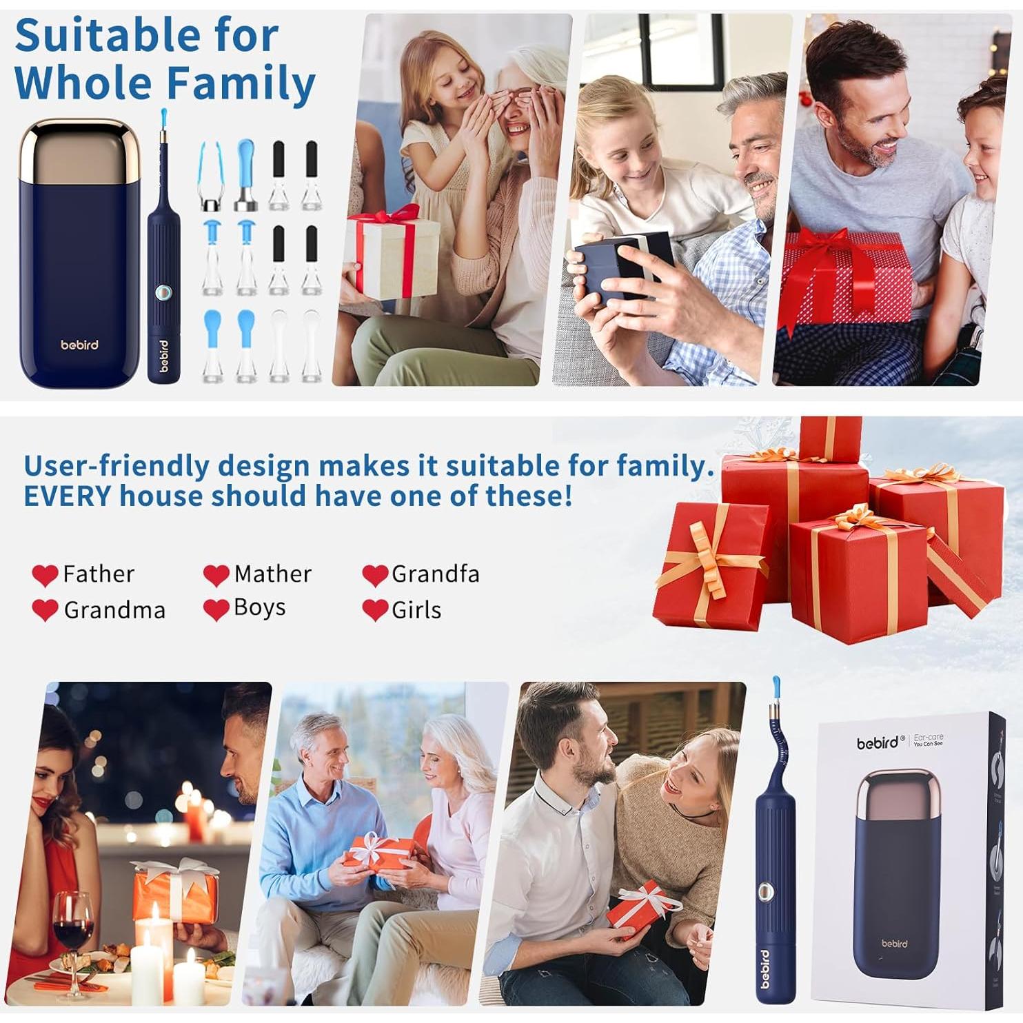 Limpiador de Oídos ZHIDE con Cámara 1080P y WiFi Inalámbrico