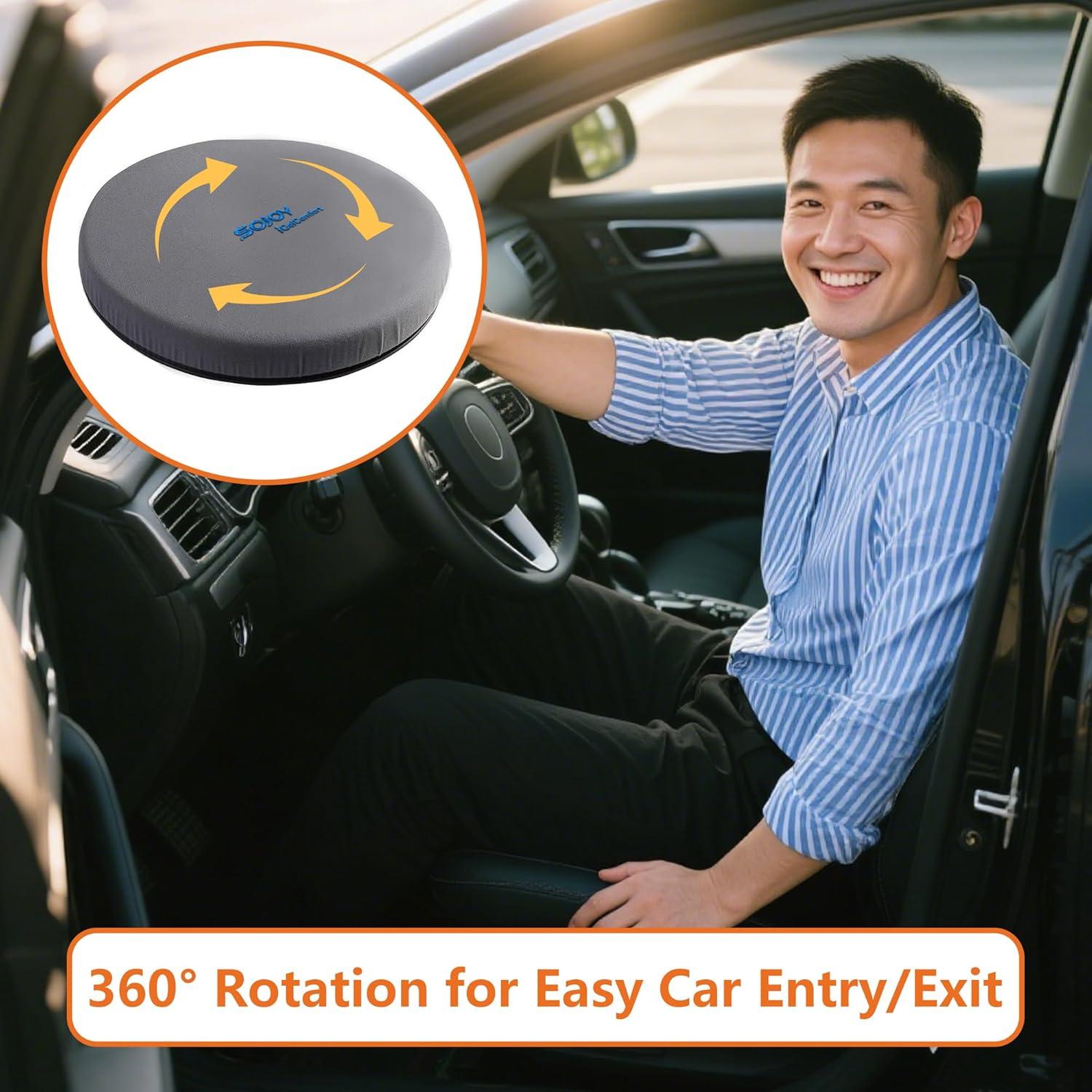 Cojín Giratorio Sojoy SJ164A0 con Gel y Espuma Viscoelástica 34 cm