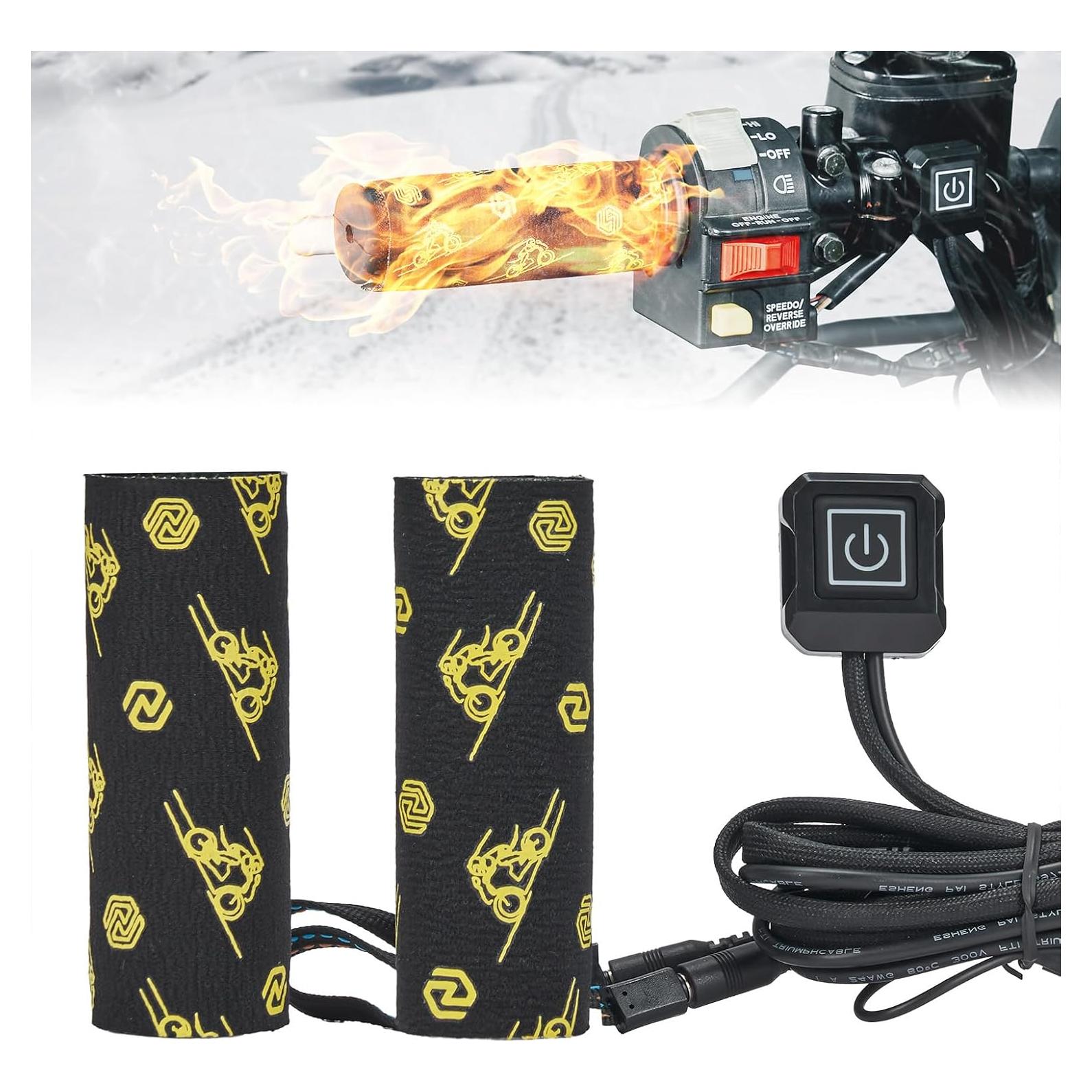 Almohadillas de Agarre Calentadas KEMIMOTO 12V IP67 3 Niveles