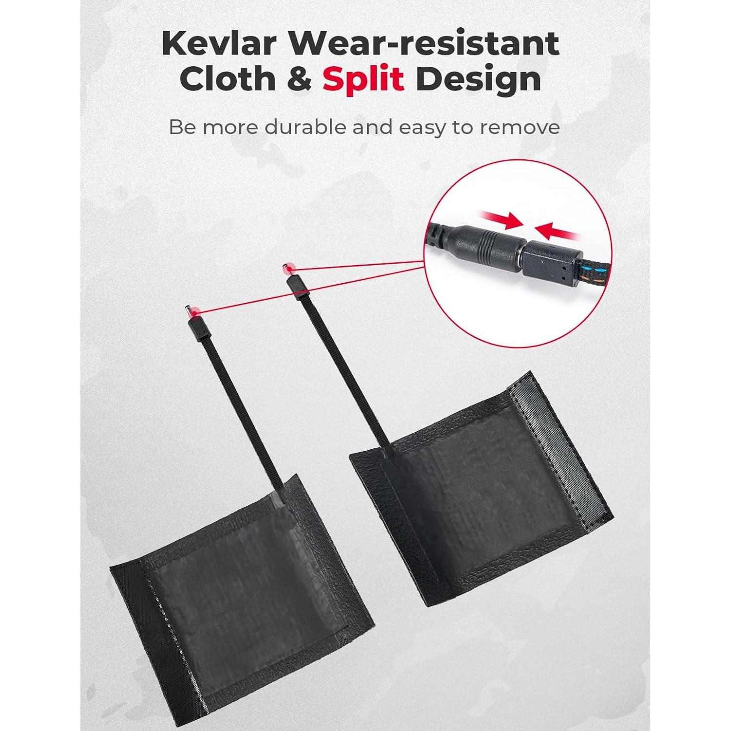 Almohadillas de Agarre Calentadas KEMIMOTO 12V IP67 3 Niveles