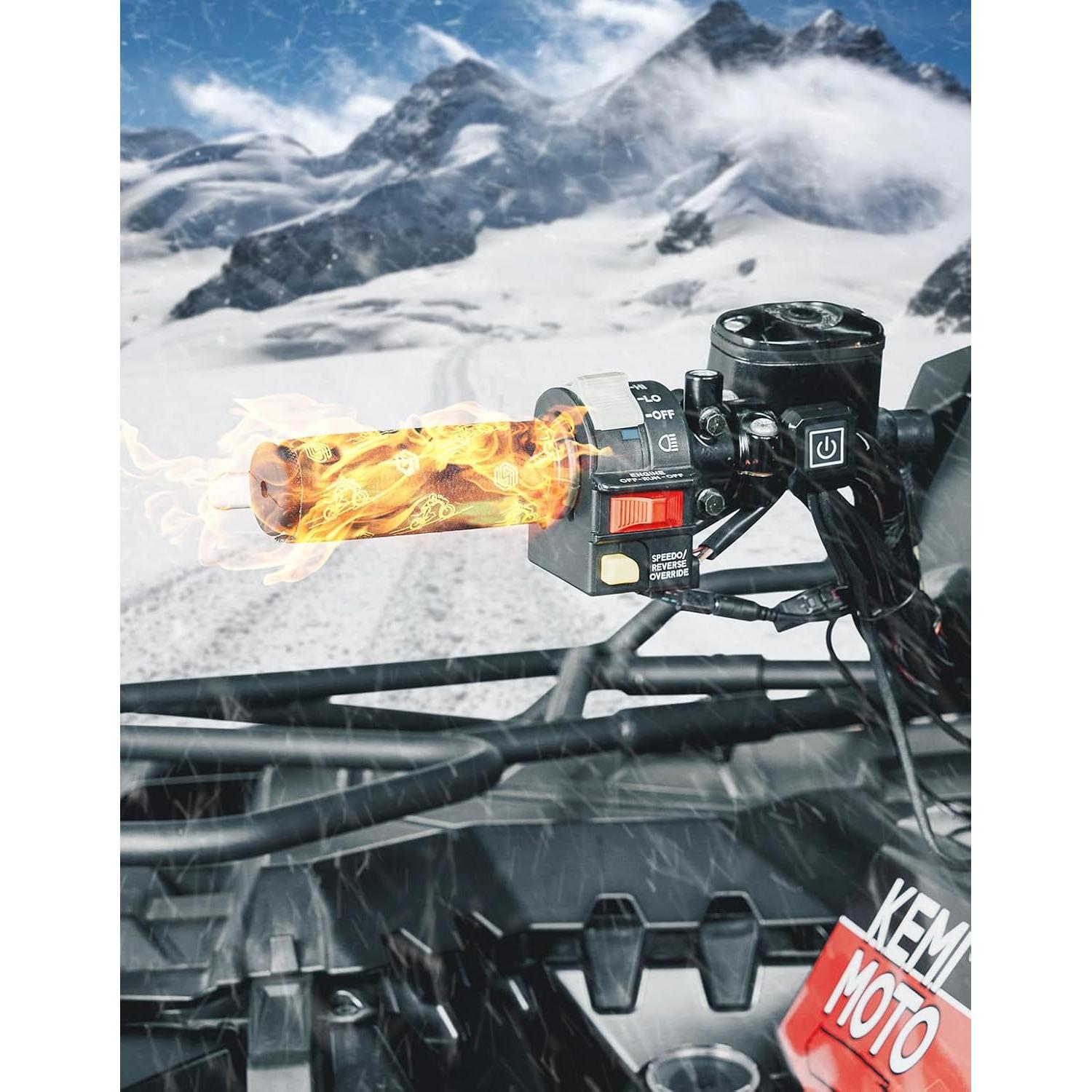 Almohadillas de Agarre Calentadas KEMIMOTO 12V IP67 3 Niveles