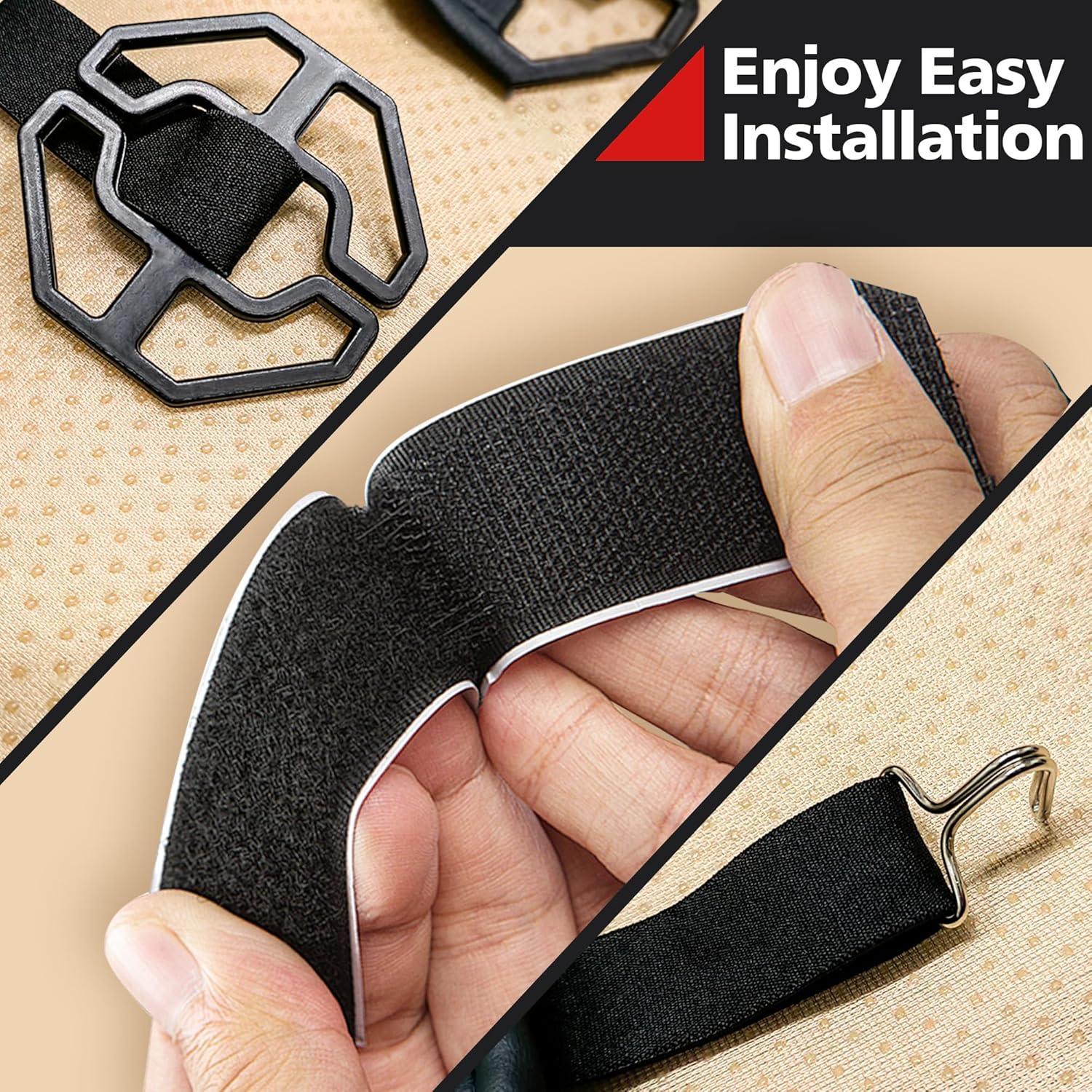 Fundas de Asiento Delantero Universales YOTRUTH de Cuero Sintético Negro