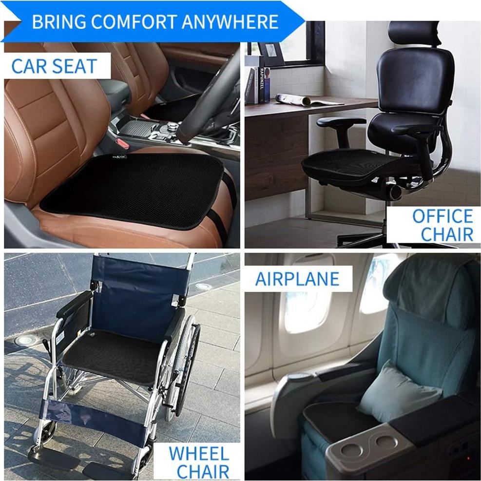 Cojín de Asiento de Coche Transpirable Big Ant Universal Negro