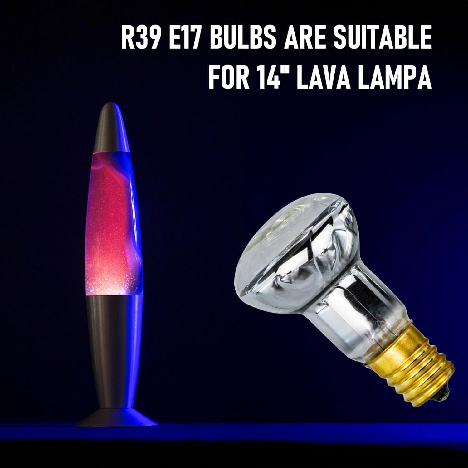 Bombilla de Lava IoF 25W E17 R39 2-Pack Amarillo