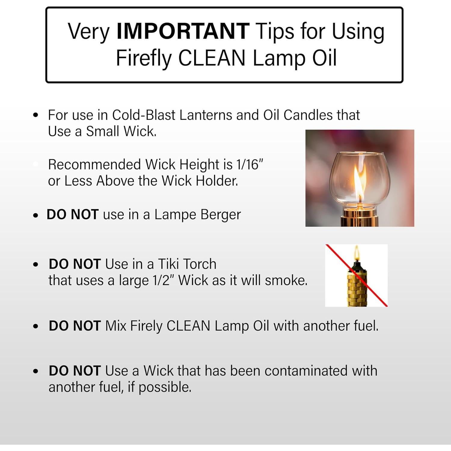 Aceite de lámpara Firefly kosher 3.79L sin olor y sin humo