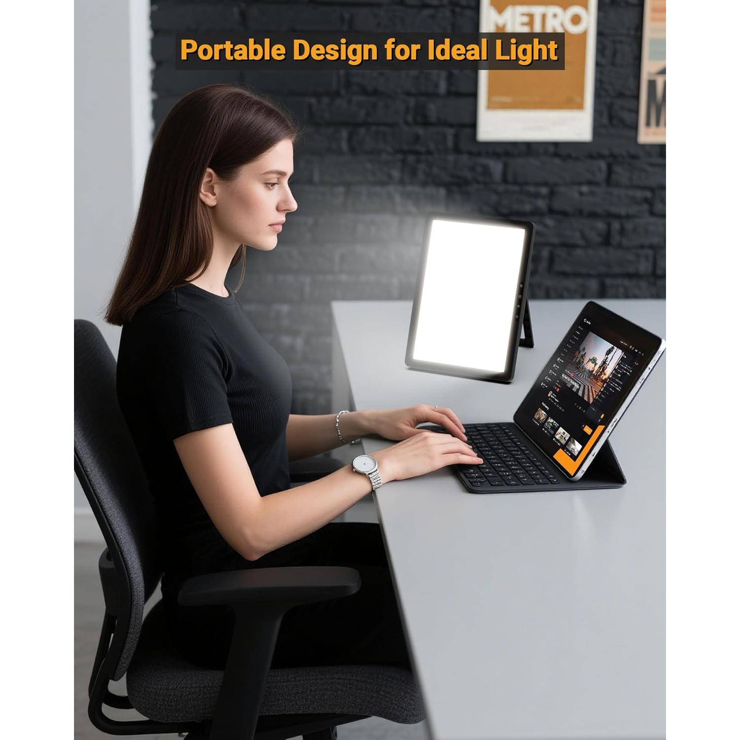 Lámpara de Terapia de Luz LED TroupePal 12000 Lux Ajustable