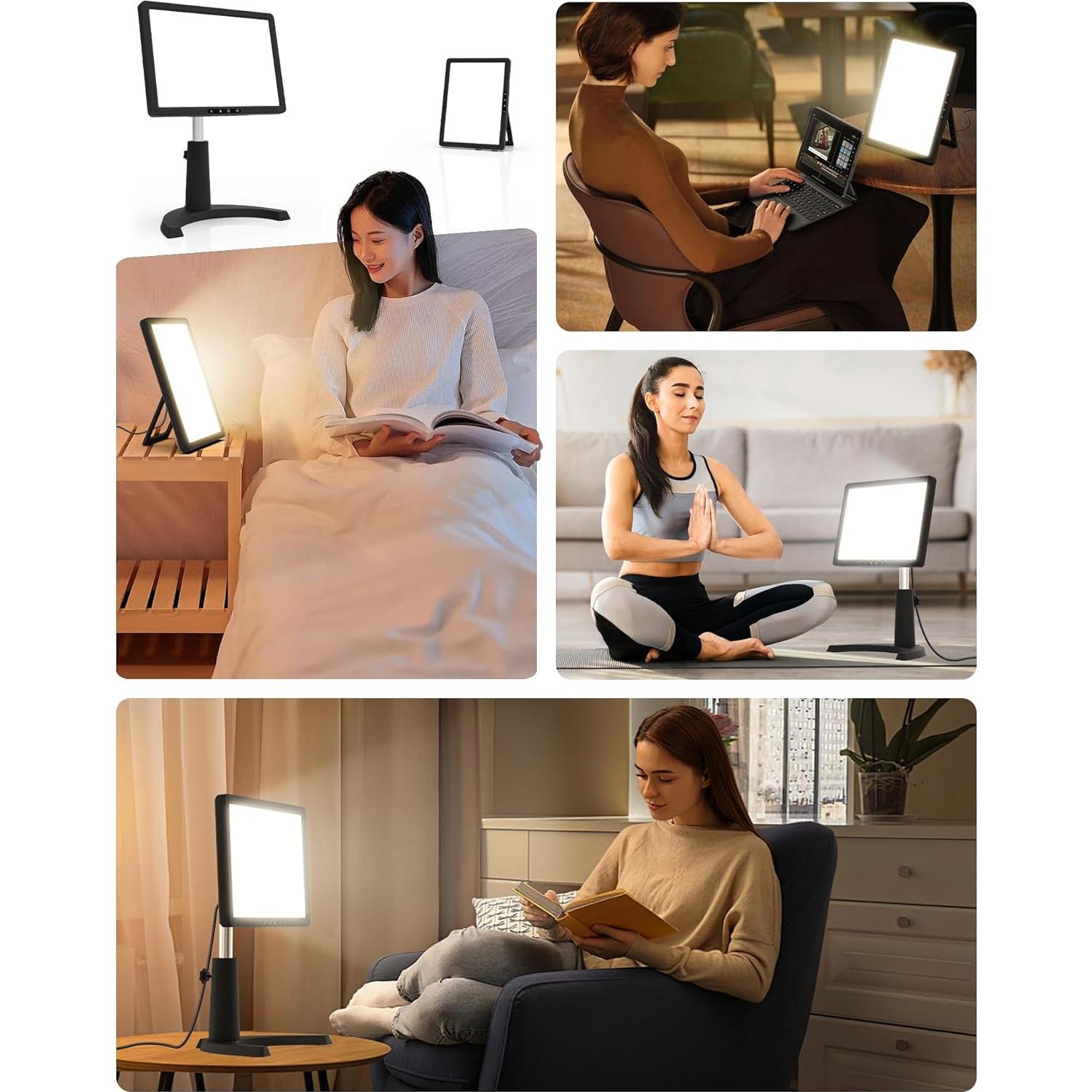 Lámpara de Terapia de Luz LED TroupePal 12000 Lux Ajustable