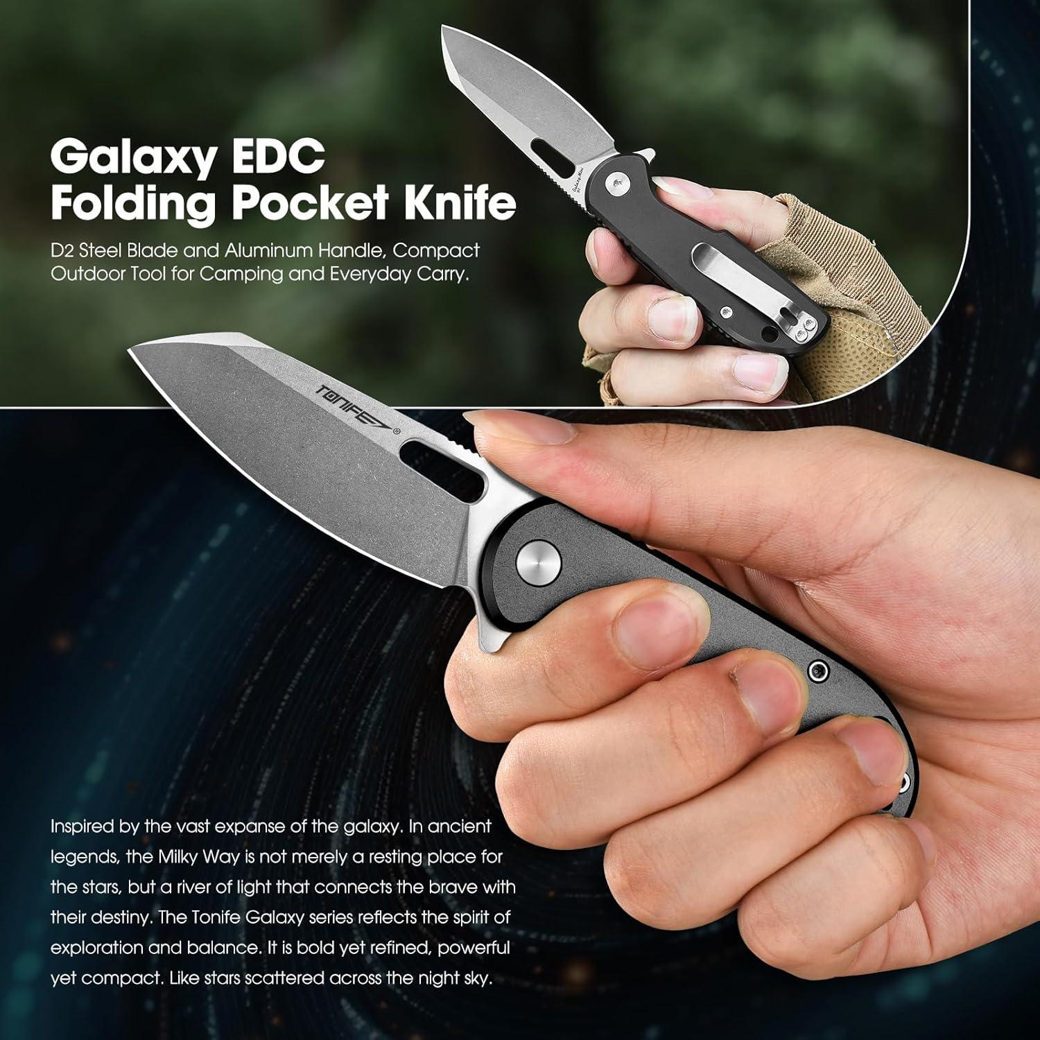 Cuchillo Plegable EDC TONIFE CKT9205 Acero D2 Mango Aluminio