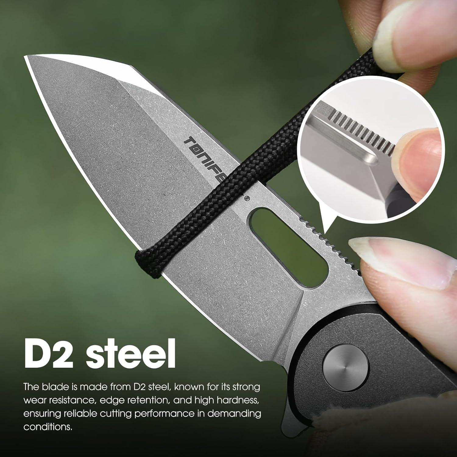 Cuchillo Plegable EDC TONIFE CKT9205 Acero D2 Mango Aluminio