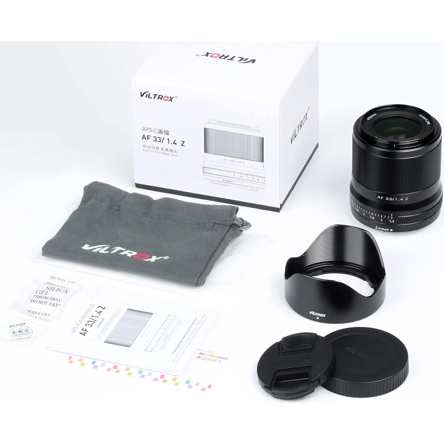 Lente Prime VILTROX 33mm F1.4 Z para Nikon Z APS-C