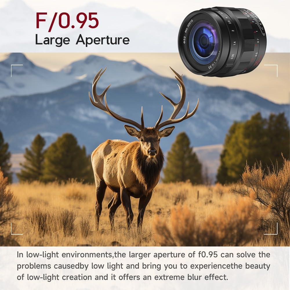 Lente JINTU 35mm f/0.95 para Montura E de Sony - Manual