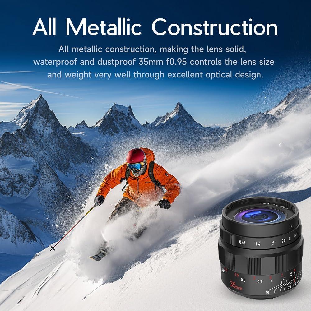 Lente JINTU 35mm f/0.95 para Montura E de Sony - Manual
