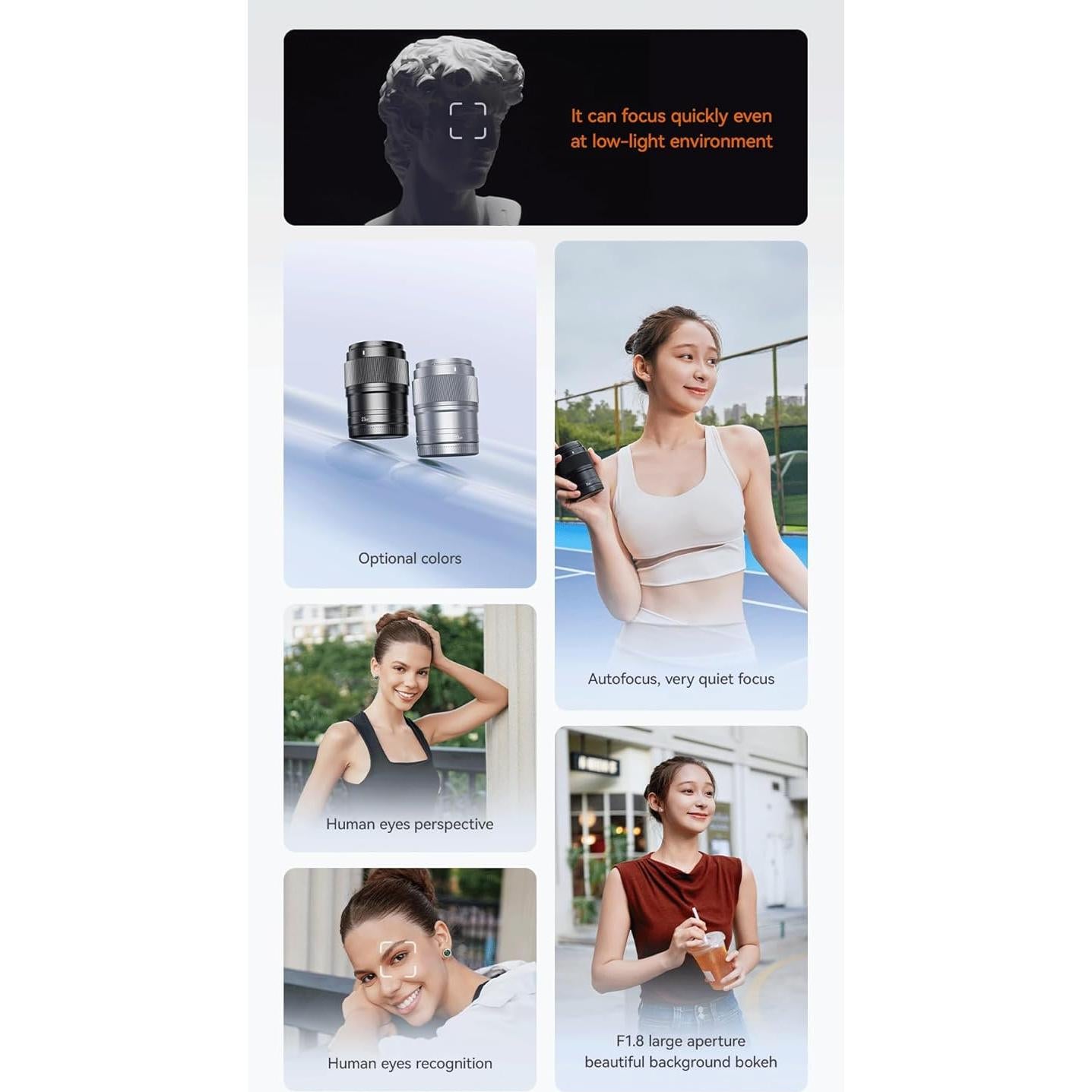 Lente Yongnuo 35mm F1.8 Art Autoenfoque para Sony E