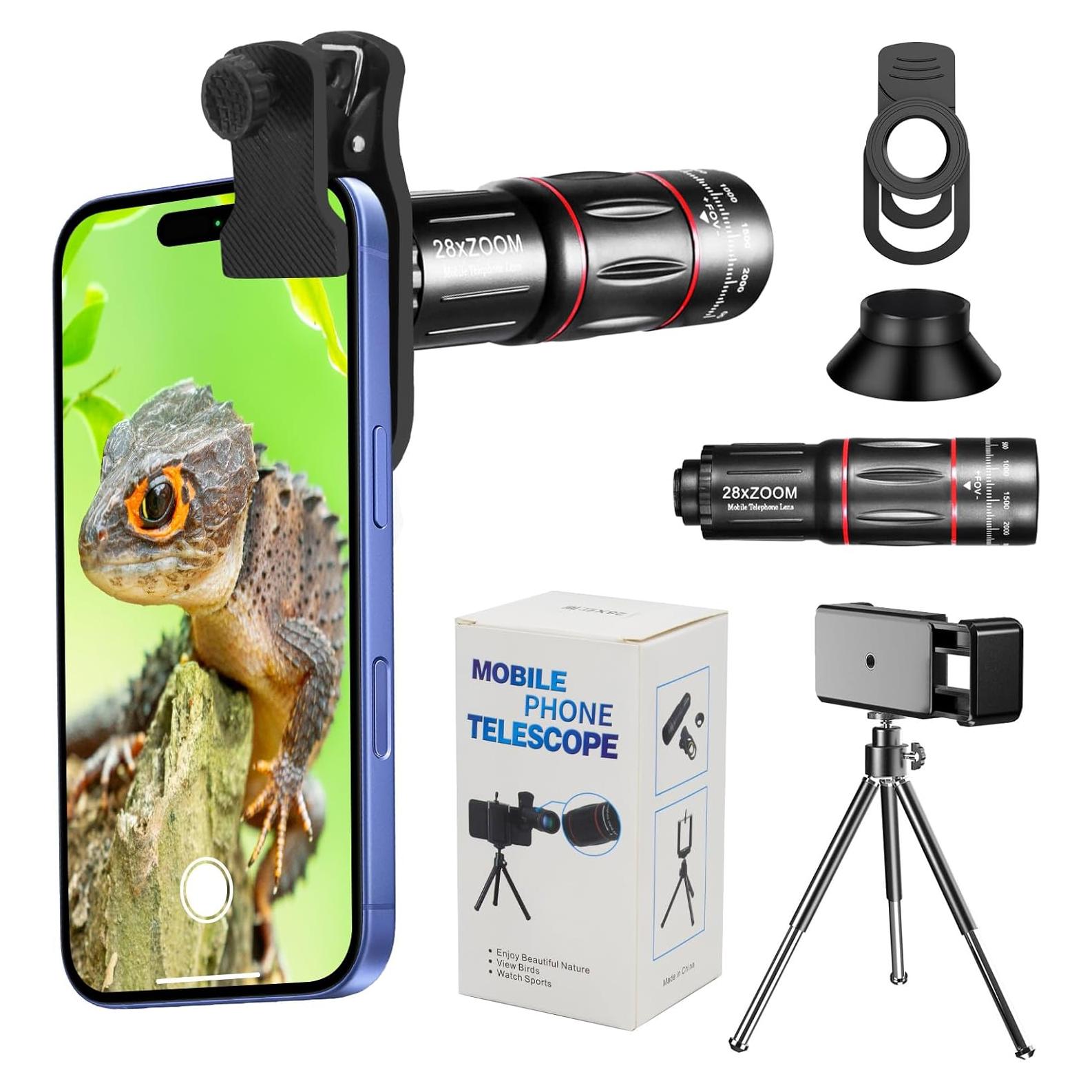 Kit de Lentes de Cámara Telefoto 28X BNIFI para Smartphone