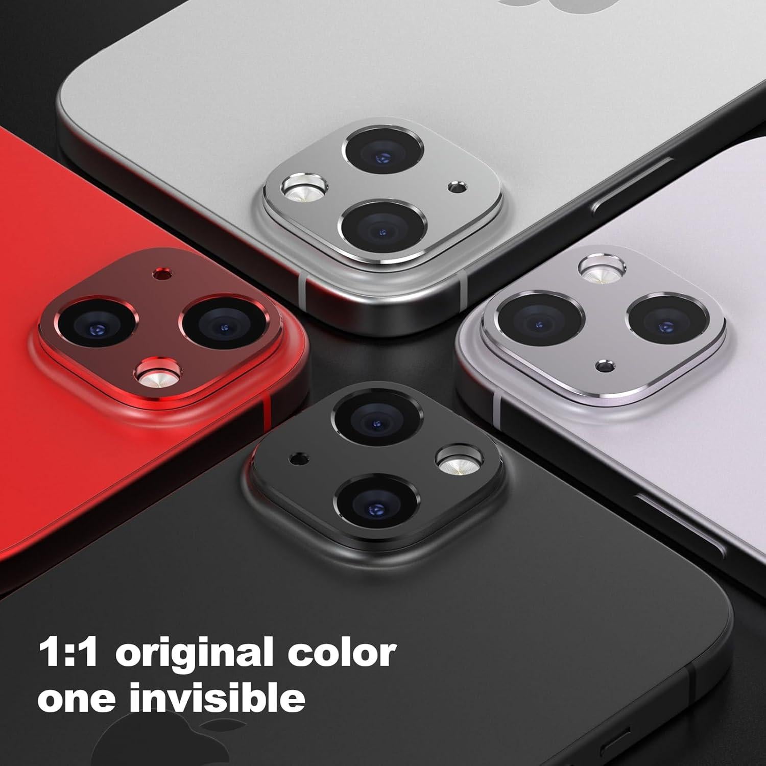 Protector de Lente de Cámara KISMER para iPhone 14 Plus Rojo