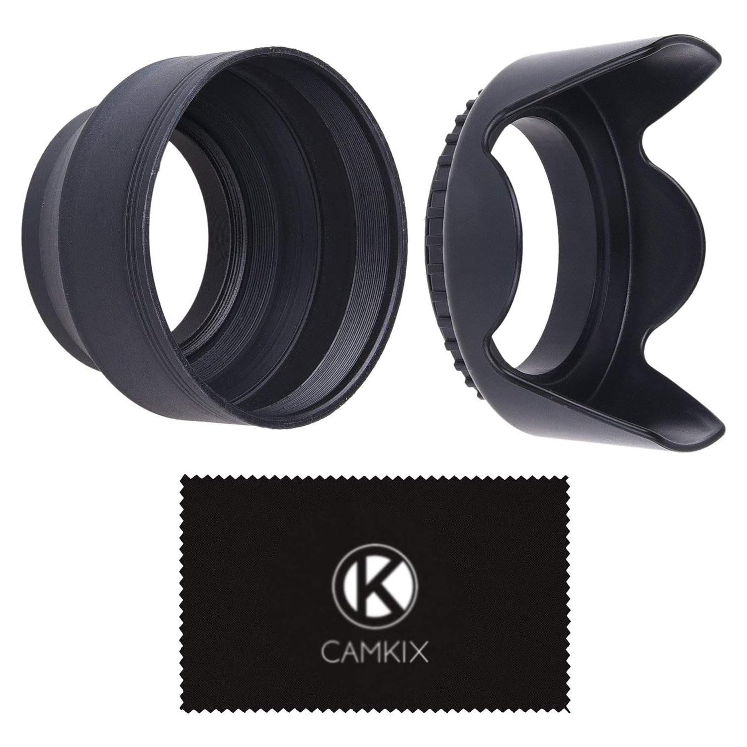 Juego de 2 parasoles de lente 55 mm CamKix - Goma Plegable