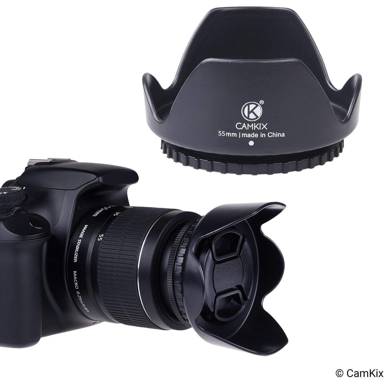 Juego de 2 parasoles de lente 55 mm CamKix - Goma Plegable