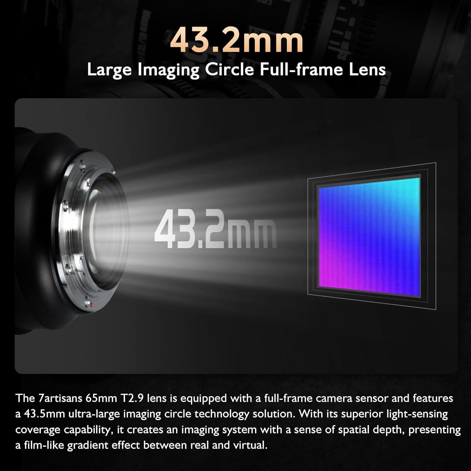 Lente de Cine 7artisans 65mm T2.9 Full Frame 2X Macro Nikon Z