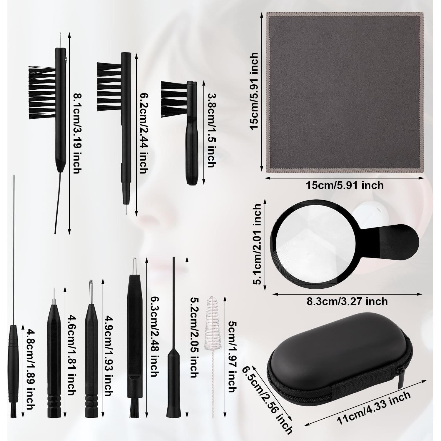 Kit de Limpieza de Audífonos NQEUEPN 12 Piezas Accesorios