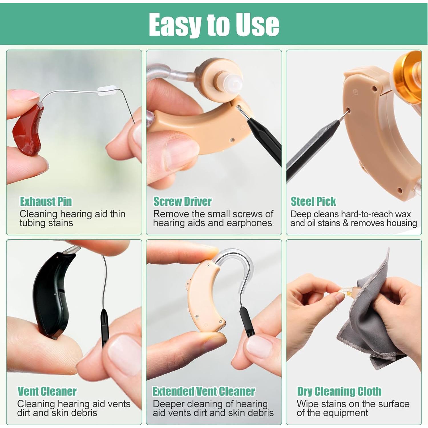 Kit de Limpieza para Audífonos Zhaoyao 12 Piezas con Bolsa