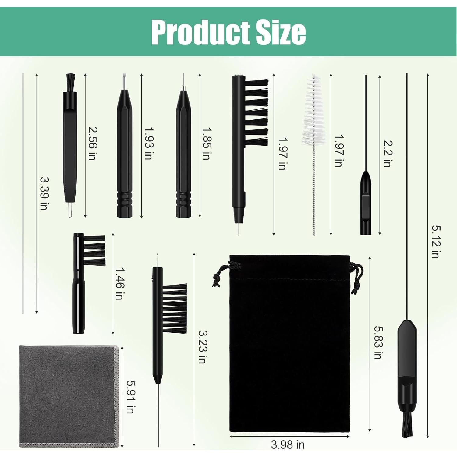 Kit de Limpieza para Audífonos Zhaoyao 12 Piezas con Bolsa