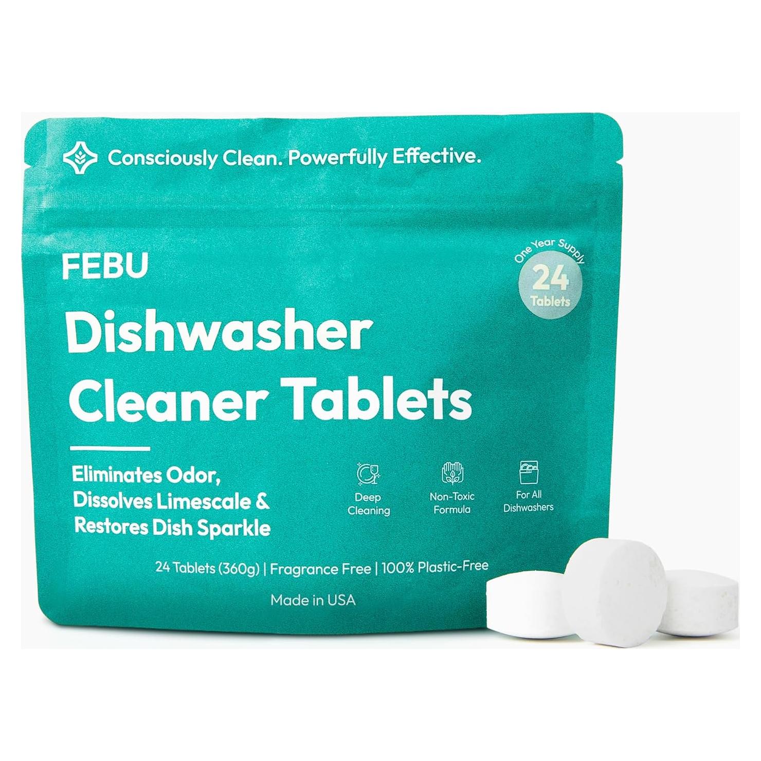 Tabletas Limpiadoras de Lavavajillas FEBU - 24 Unidades Ecológicas