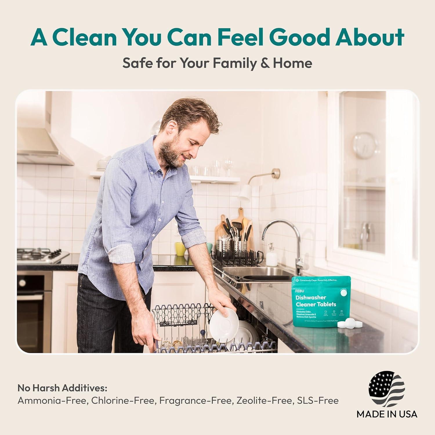 Tabletas Limpiadoras de Lavavajillas FEBU - 24 Unidades Ecológicas