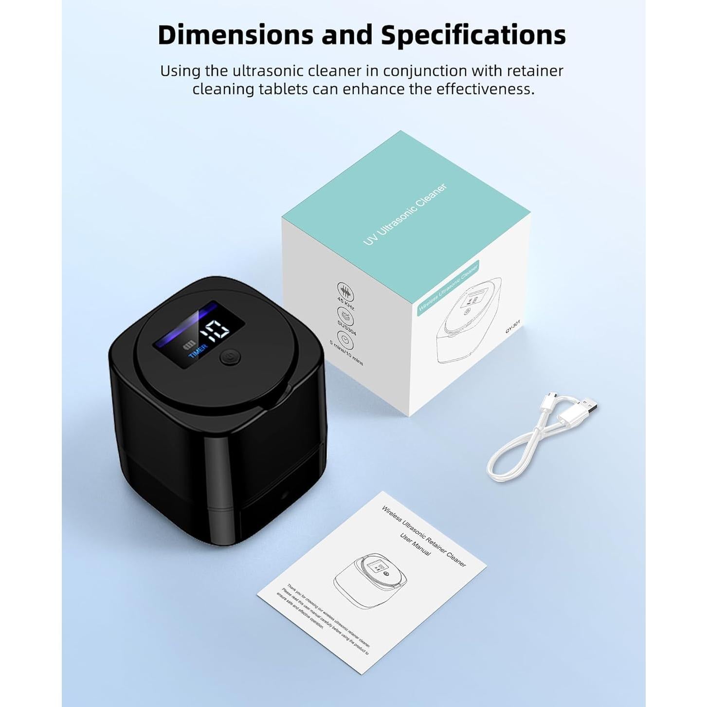 Limpiador Ultrasónico QueScxub A31 para Dentaduras y Joyería