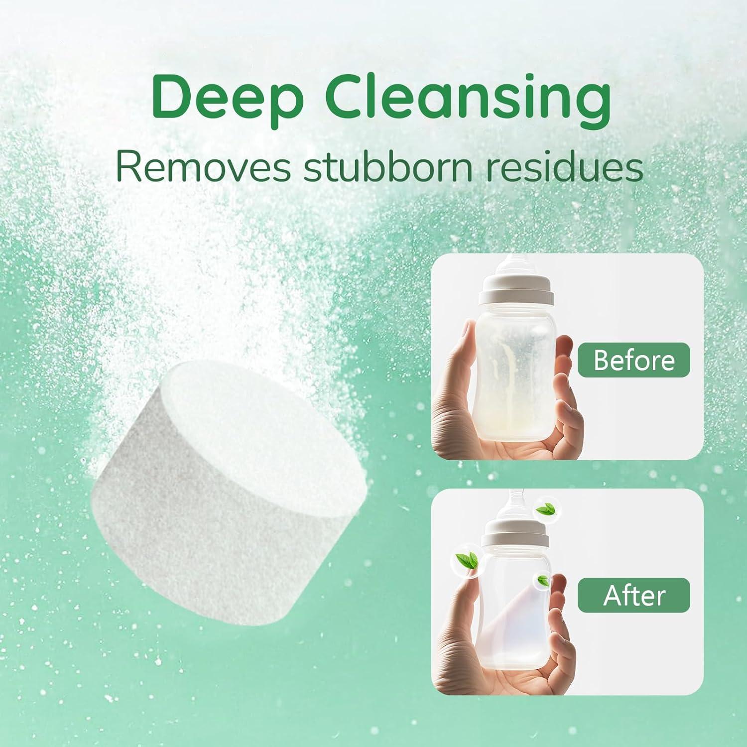 Tabletas de detergente Nursi Luna para biberones, 90 unidades