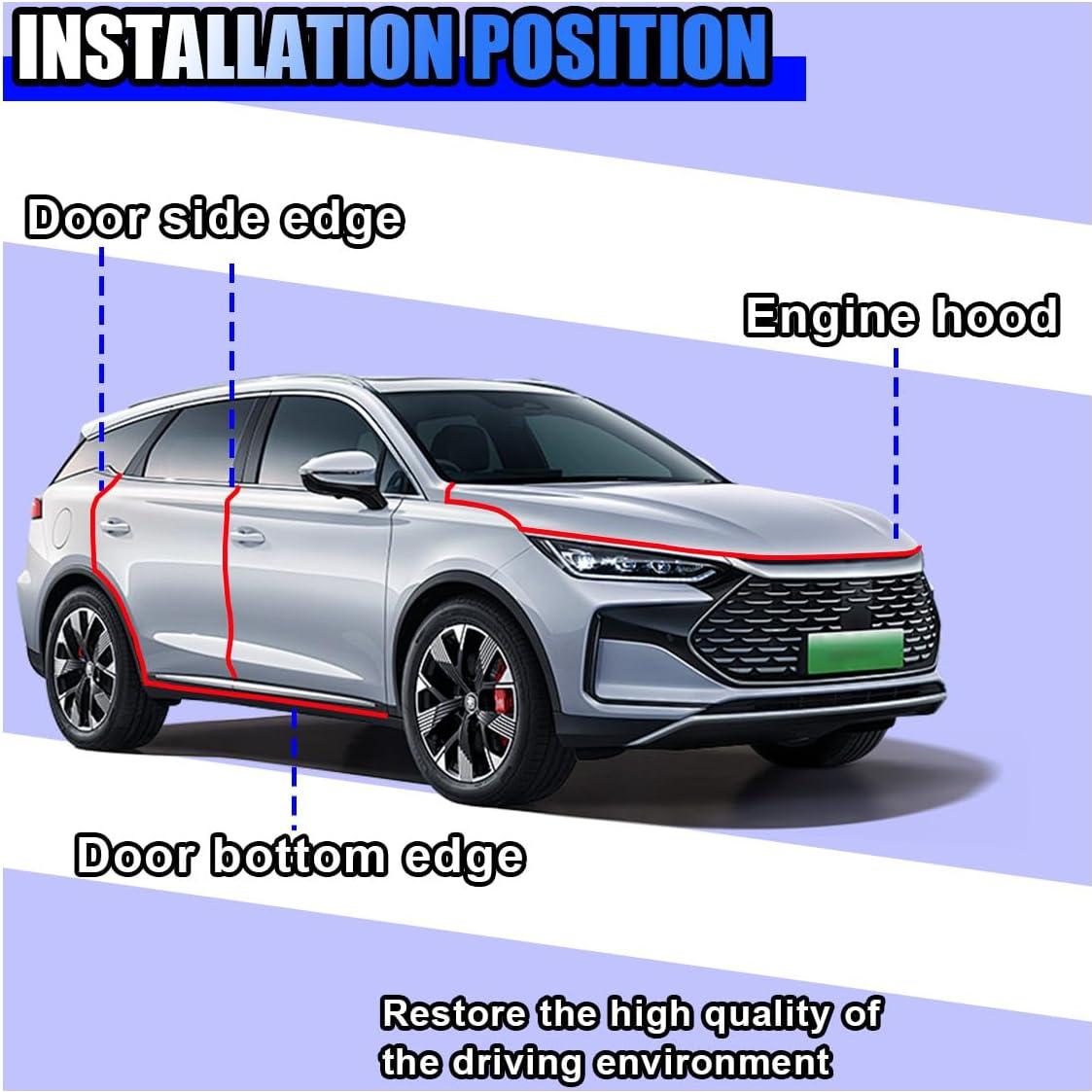 Protector de Bisel de Puerta de Coche UHANBUT 5M Negro