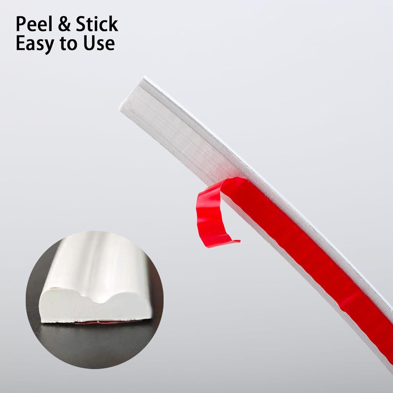 Moldura Autoadhesiva Trimold 3m x 23mm PVC Blanco Decorativa