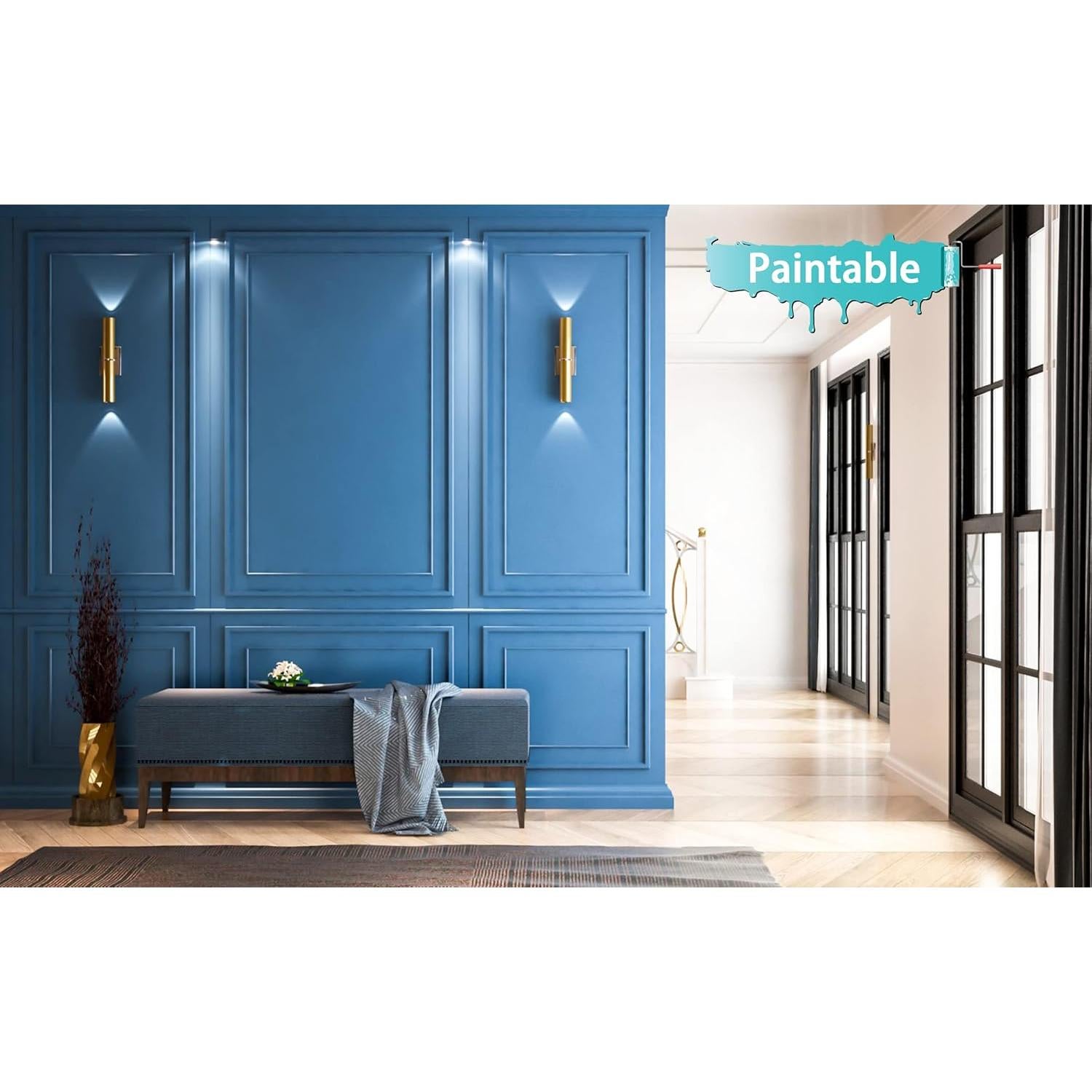 Moldura Autoadhesiva Trimold 3m x 23mm PVC Blanco Decorativa