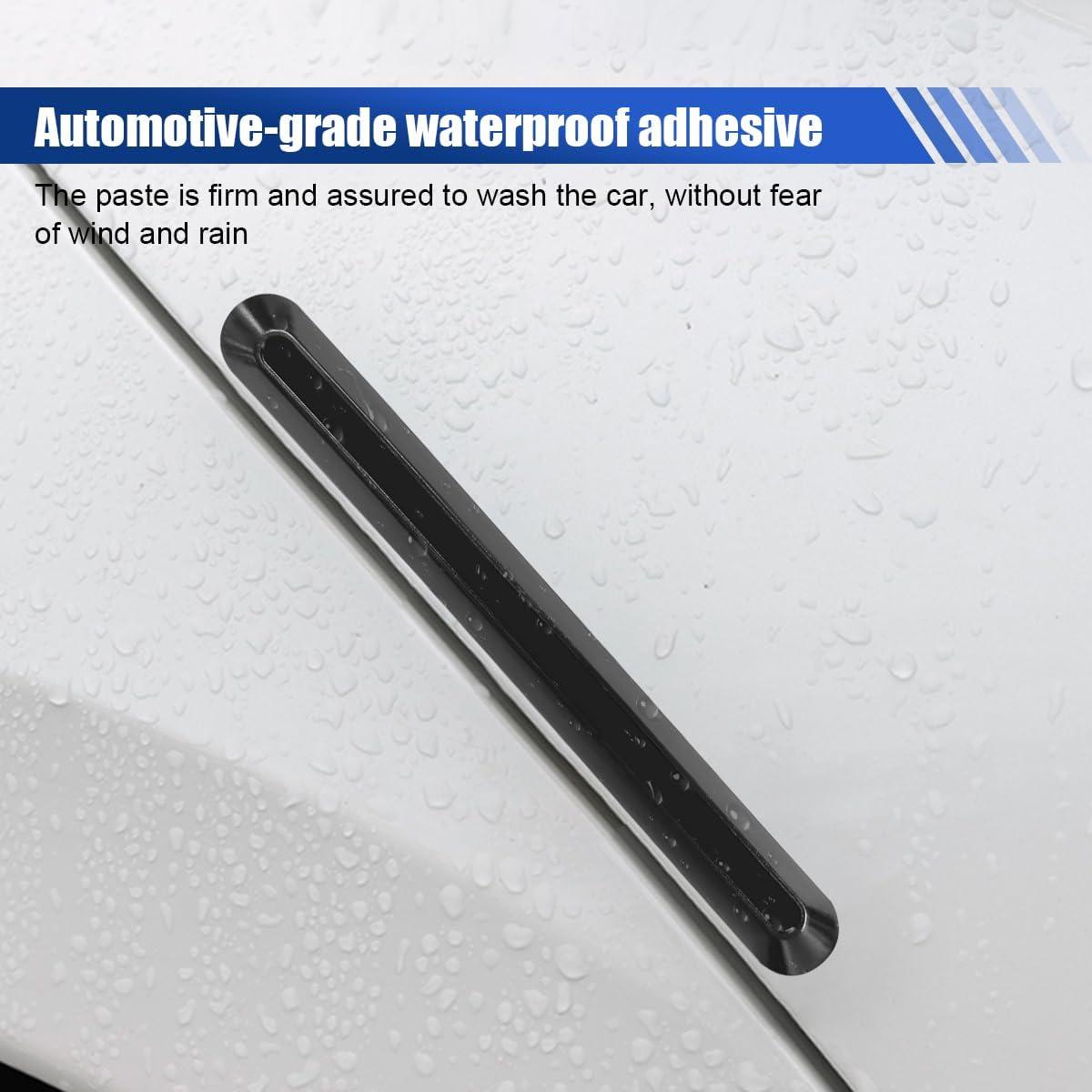 4PCS Car Side Door Edge Guards – Silicone Anti-Scratch&Anti-Collision Car Door Protector Trim Strips with Self-Adhesive – Universal Auto Body Bumper Protector for Cars SUVs Trucks Sedans (Black)