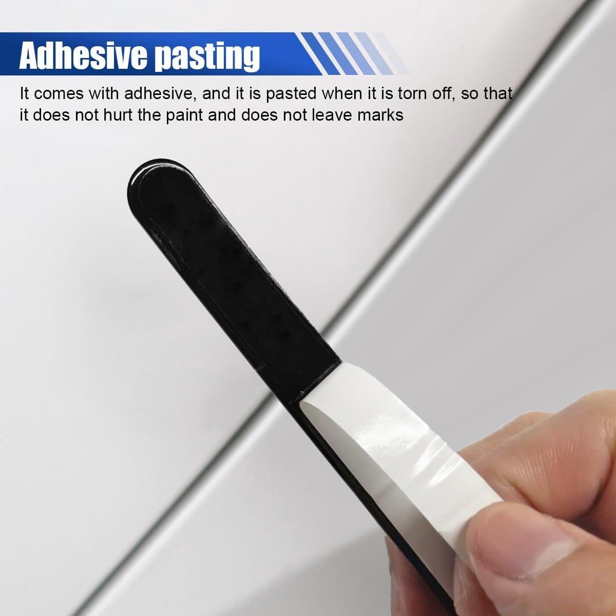 4PCS Car Side Door Edge Guards – Silicone Anti-Scratch&Anti-Collision Car Door Protector Trim Strips with Self-Adhesive – Universal Auto Body Bumper Protector for Cars SUVs Trucks Sedans (Black)
