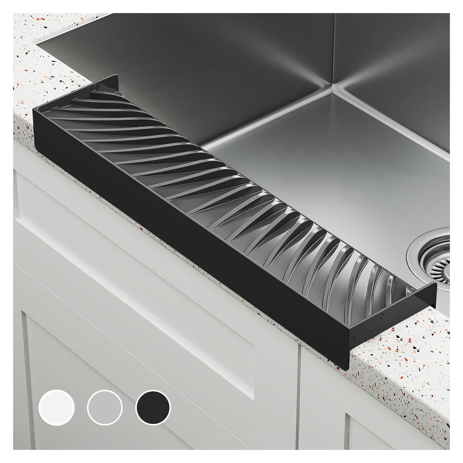 Protector de Borde de Fregadero Silicona NiHome Negro 8-10 cm