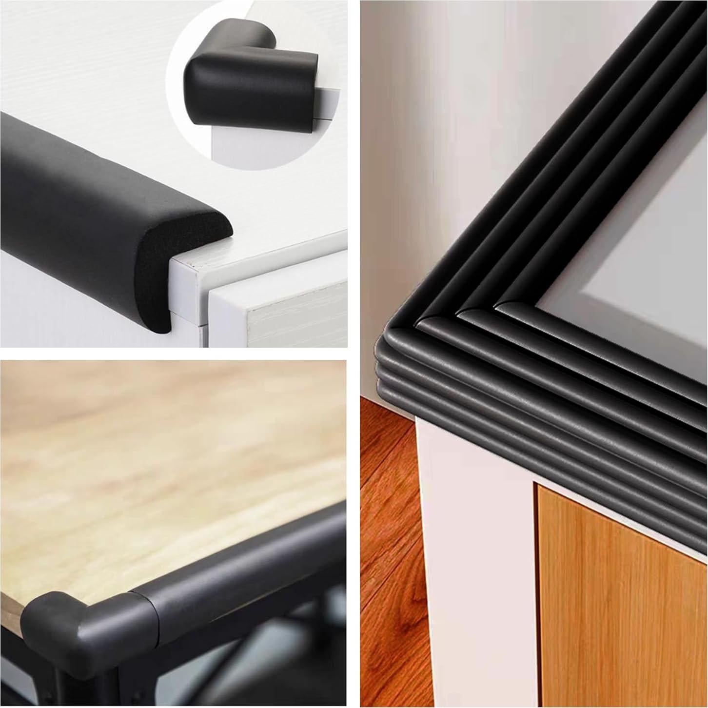 Protector de Esquinas M2cbridge L Extra Grueso 8 Piezas Negro