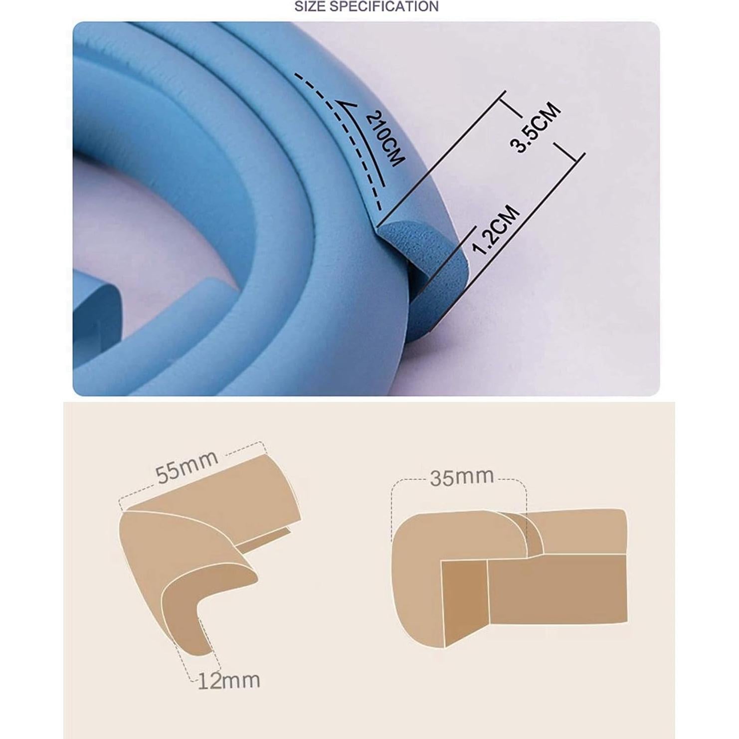 Protector de Esquinas M2cbridge L Extra Grueso 8 Piezas Negro