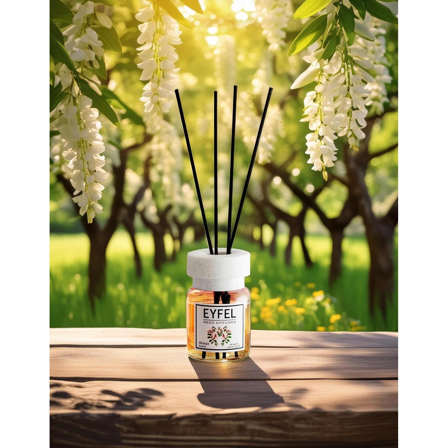 Difusor de Varillas Eyfel Acacia 120 ml - Fragancia Floral