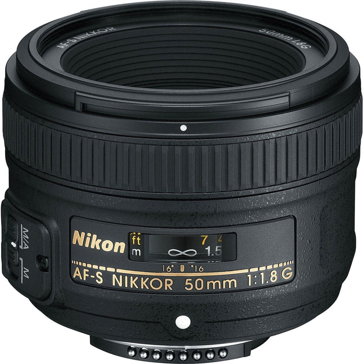 Lente Nikon 50mm f/1.8G AF-S con Kit de Filtros y Accesorios